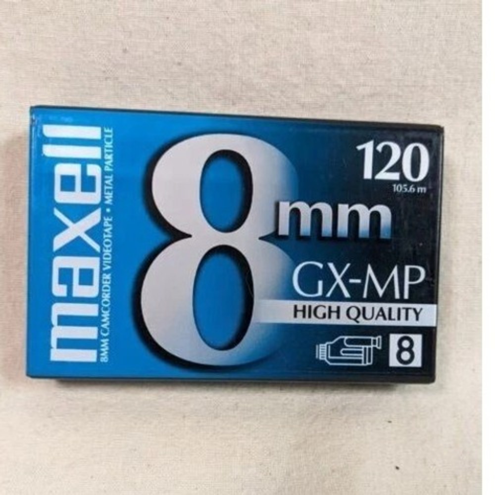 Maxell 8mm GX-MP 120 High Quality Camcorder Videotape Metal Particle Blank Tape